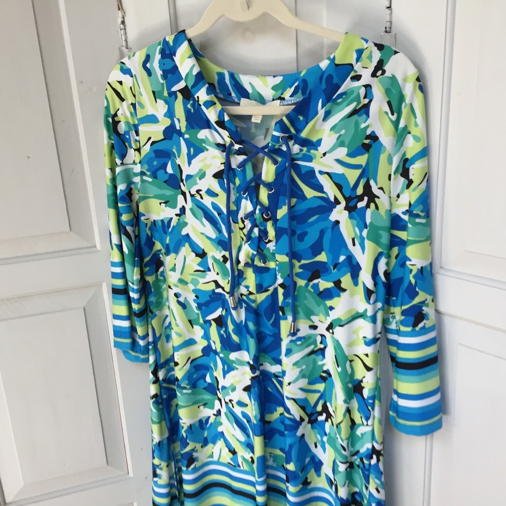 Sandiva Blue & Green Dress Coverup - Picture 9 of 14